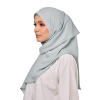 Sulam Mekar Ironless Chiffon Triangle Bawal in Teresa Green